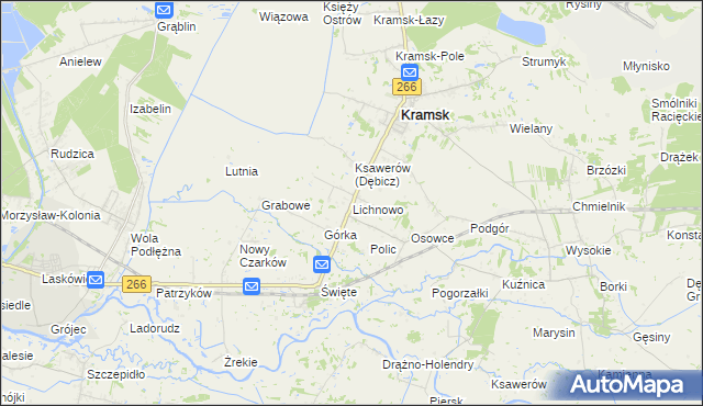 mapa Lichnowo, Lichnowo na mapie Targeo