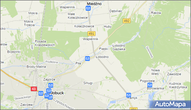 mapa Łobodno, Łobodno na mapie Targeo