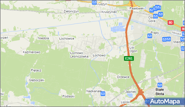 mapa Łochowo, Łochowo na mapie Targeo