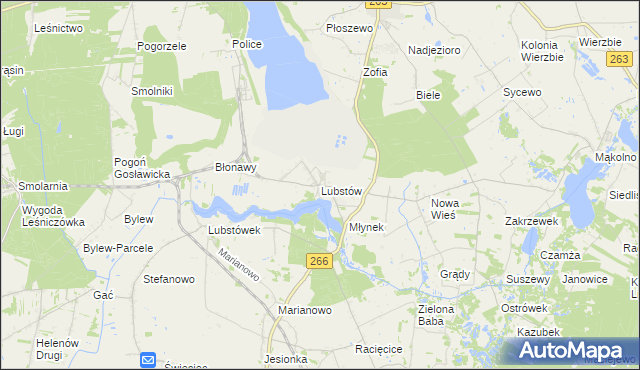 mapa Lubstów, Lubstów na mapie Targeo