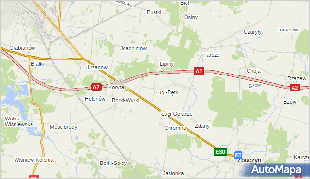 mapa Ługi-Rętki, Ługi-Rętki na mapie Targeo