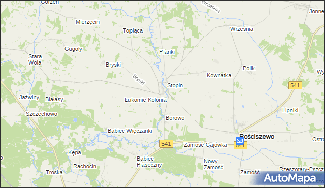mapa Łukomie gmina Rościszewo, Łukomie gmina Rościszewo na mapie Targeo
