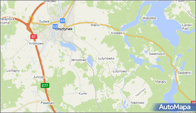 mapa Łutynówko, Łutynówko na mapie Targeo