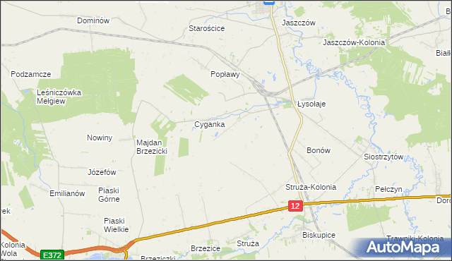 mapa Łysołaje-Kolonia, Łysołaje-Kolonia na mapie Targeo