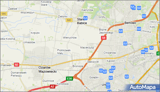 mapa Macierzysz, Macierzysz na mapie Targeo