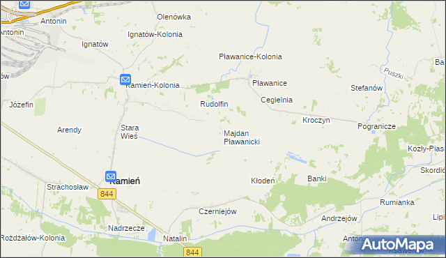 mapa Majdan Pławanicki, Majdan Pławanicki na mapie Targeo