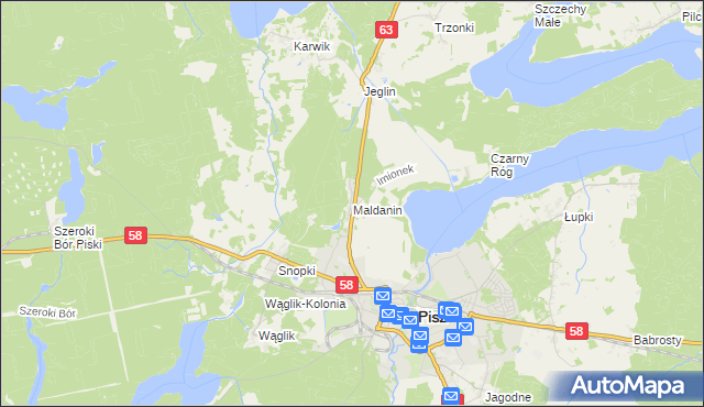 mapa Maldanin, Maldanin na mapie Targeo