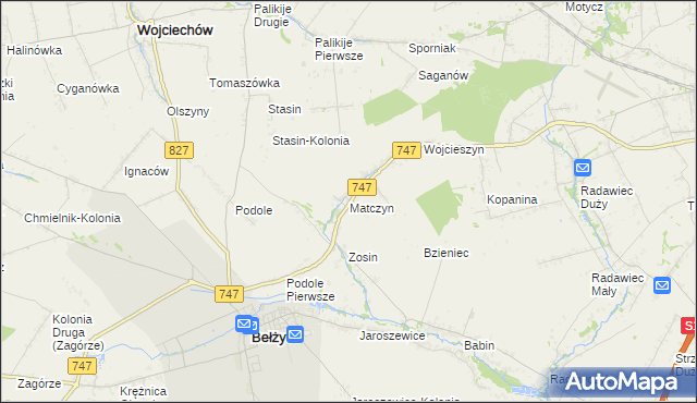 mapa Matczyn, Matczyn na mapie Targeo