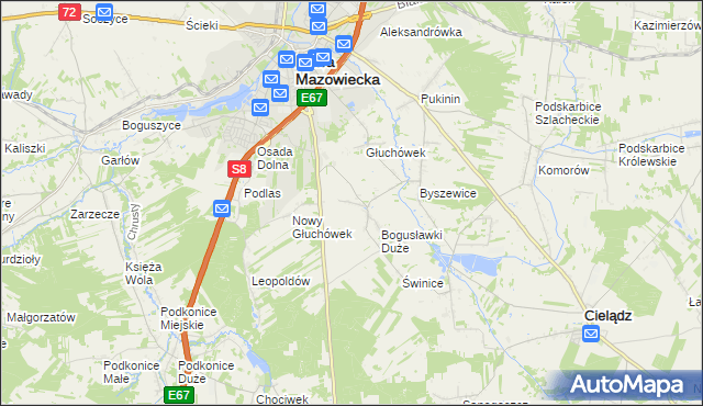 mapa Matyldów gmina Rawa Mazowiecka, Matyldów gmina Rawa Mazowiecka na mapie Targeo