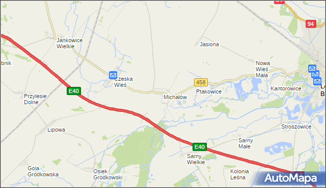 mapa Michałów gmina Olszanka, Michałów gmina Olszanka na mapie Targeo