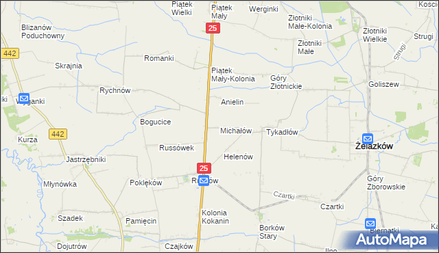 mapa Michałów gmina Żelazków, Michałów gmina Żelazków na mapie Targeo