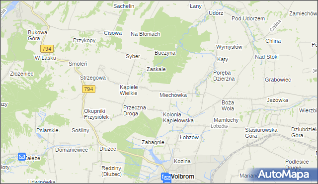 mapa Miechówka, Miechówka na mapie Targeo