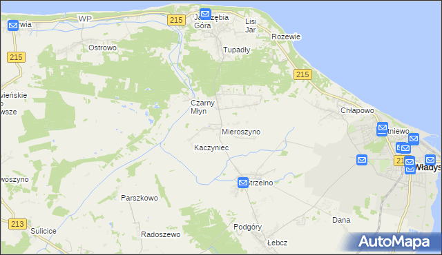 mapa Mieroszyno, Mieroszyno na mapie Targeo