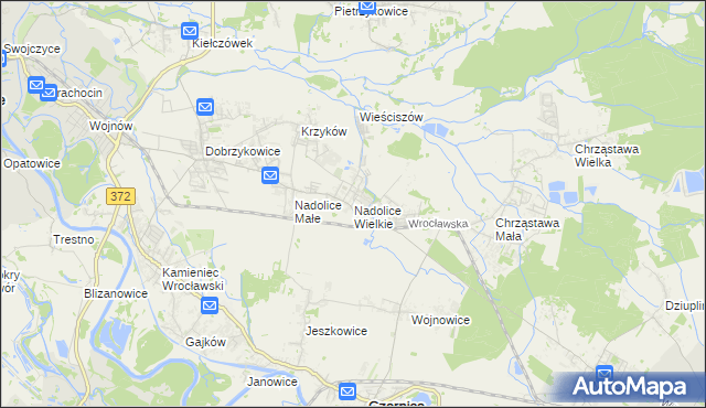 mapa Nadolice Wielkie, Nadolice Wielkie na mapie Targeo