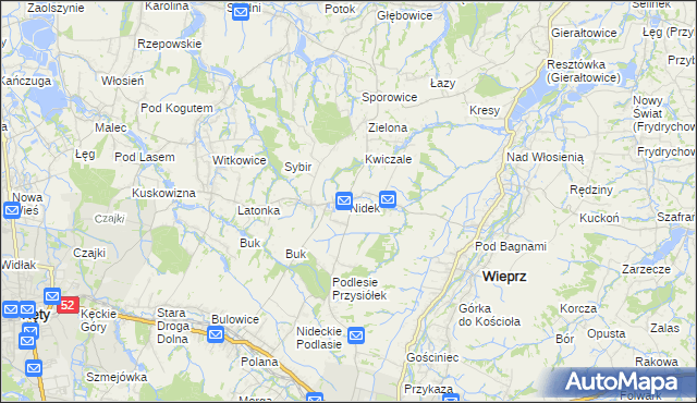 mapa Nidek, Nidek na mapie Targeo