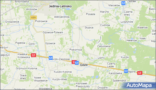mapa Niemianowice, Niemianowice na mapie Targeo