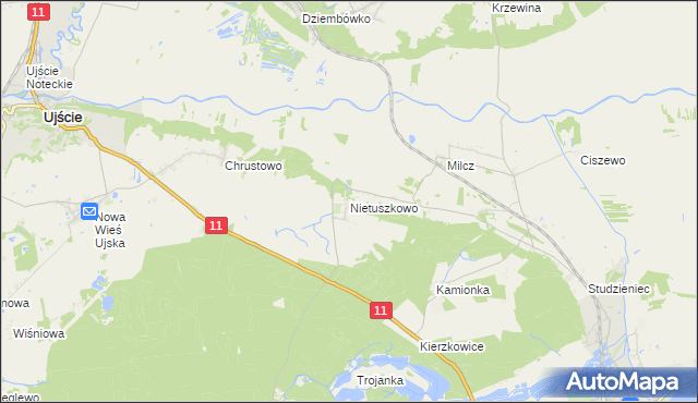 mapa Nietuszkowo, Nietuszkowo na mapie Targeo