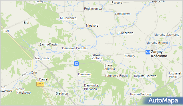 mapa Nowa Złotoria, Nowa Złotoria na mapie Targeo