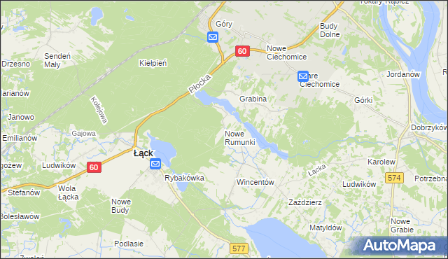 mapa Nowe Rumunki, Nowe Rumunki na mapie Targeo