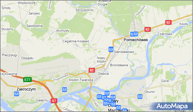 mapa Nowy Modlin, Nowy Modlin na mapie Targeo