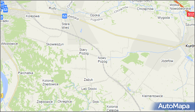 mapa Nowy Pożóg, Nowy Pożóg na mapie Targeo