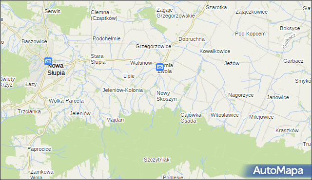 mapa Nowy Skoszyn, Nowy Skoszyn na mapie Targeo