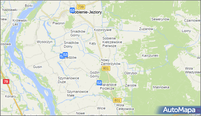 mapa Nowy Zambrzyków, Nowy Zambrzyków na mapie Targeo