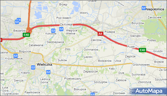 mapa Ochmanów, Ochmanów na mapie Targeo