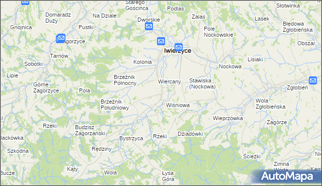 mapa Olimpów, Olimpów na mapie Targeo