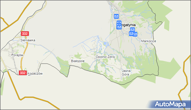 mapa Opolno-Zdrój, Opolno-Zdrój na mapie Targeo