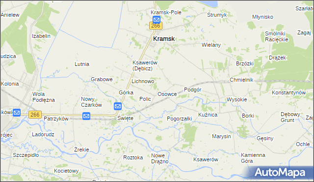 mapa Osowce, Osowce na mapie Targeo