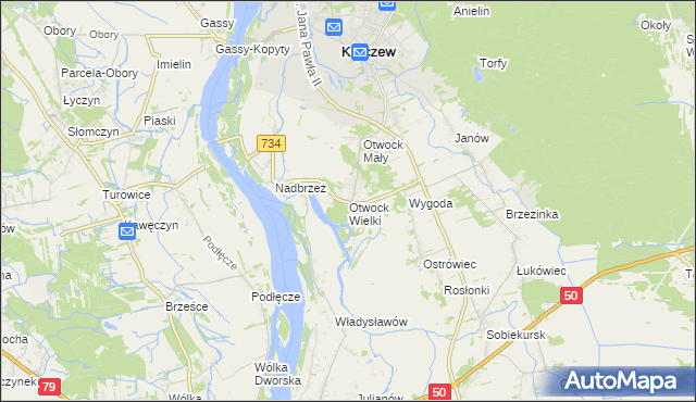 mapa Otwock Wielki, Otwock Wielki na mapie Targeo