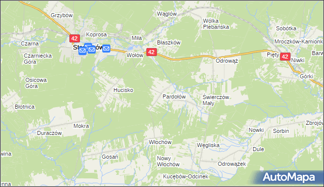 mapa Pardołów, Pardołów na mapie Targeo