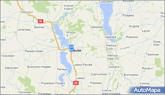 mapa Piaski gmina Skulsk, Piaski gmina Skulsk na mapie Targeo
