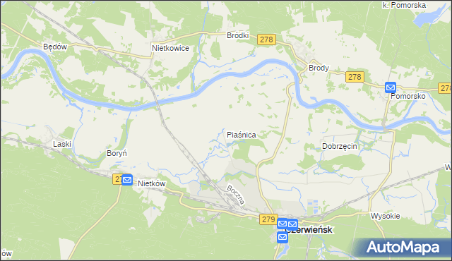 mapa Piaśnica, Piaśnica na mapie Targeo