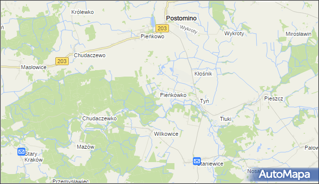 mapa Pieńkówko, Pieńkówko na mapie Targeo