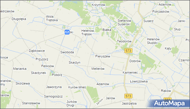 mapa Pieryszew, Pieryszew na mapie Targeo