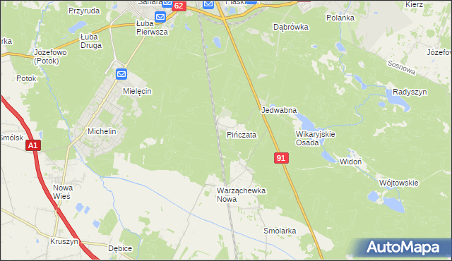 mapa Pińczata, Pińczata na mapie Targeo