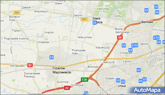 mapa Piotrkówek Duży, Piotrkówek Duży na mapie Targeo