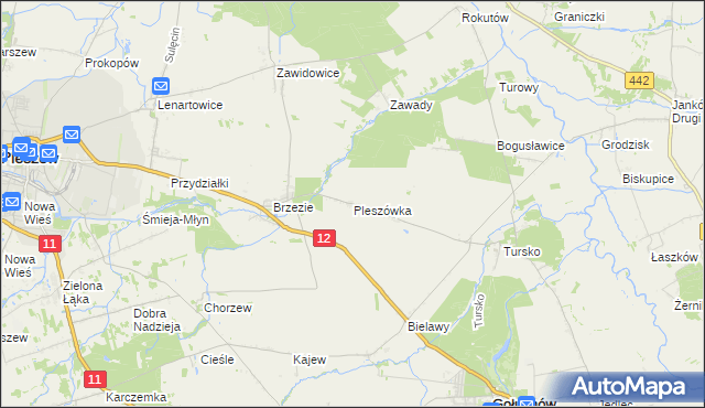 mapa Pleszówka, Pleszówka na mapie Targeo