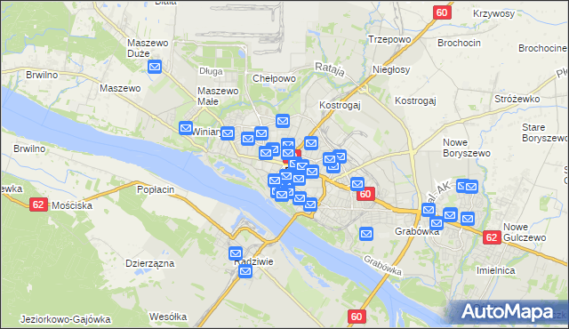 mapa Płock, Płock na mapie Targeo