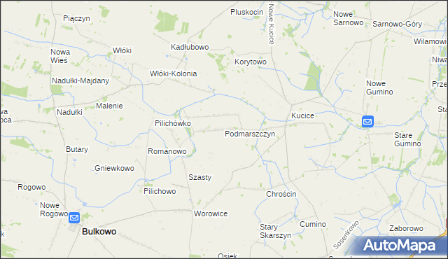 mapa Podmarszczyn, Podmarszczyn na mapie Targeo
