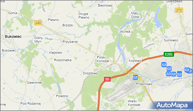 mapa Polski Konopat, Polski Konopat na mapie Targeo