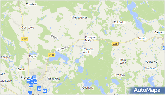 mapa Pomysk Wielki, Pomysk Wielki na mapie Targeo
