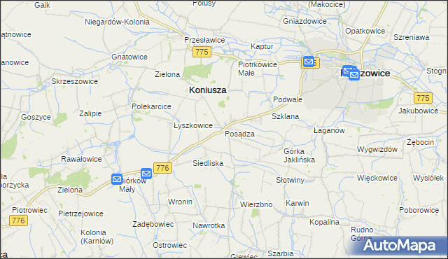 mapa Posądza, Posądza na mapie Targeo