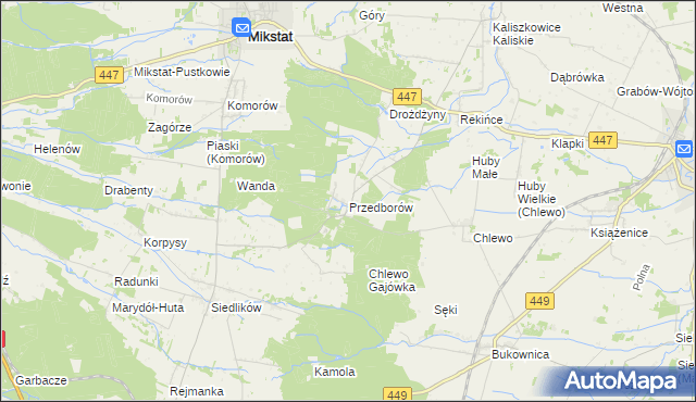 mapa Przedborów, Przedborów na mapie Targeo