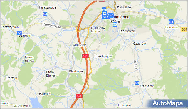 mapa Przedwojów, Przedwojów na mapie Targeo