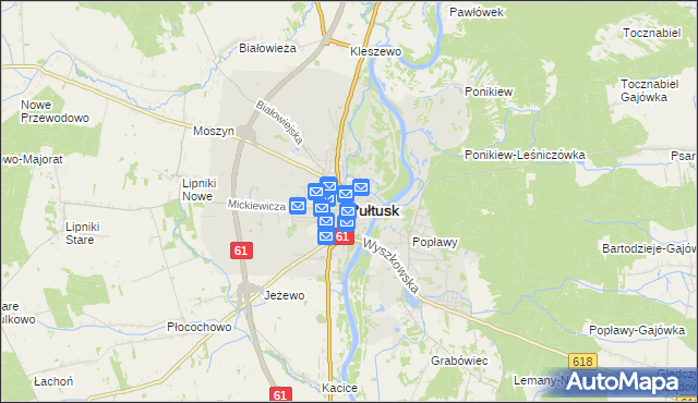 mapa Pułtusk, Pułtusk na mapie Targeo