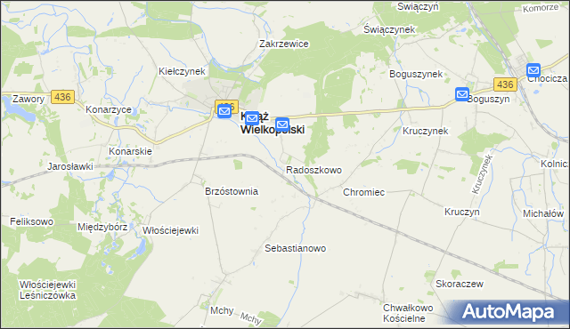 mapa Radoszkowo, Radoszkowo na mapie Targeo