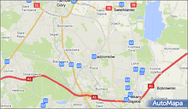mapa Radzionków, Radzionków na mapie Targeo